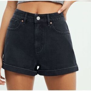 PacSun Black Denim Mom Shorts